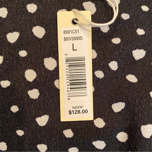 NWT Max Studio black and white wrap dress womens large - Picture 7 of 9